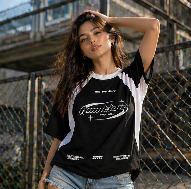 Street Vibe Black Tee | Women | ThreadMonk