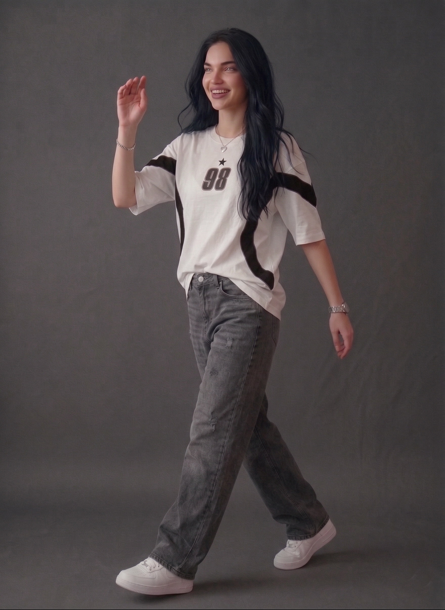 ThreadMonk | Women Oversized 98 Printed T-Shirt