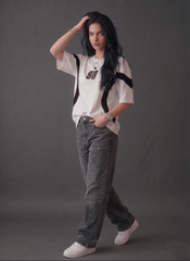 ThreadMonk | Women Oversized 98 Printed T-Shirt