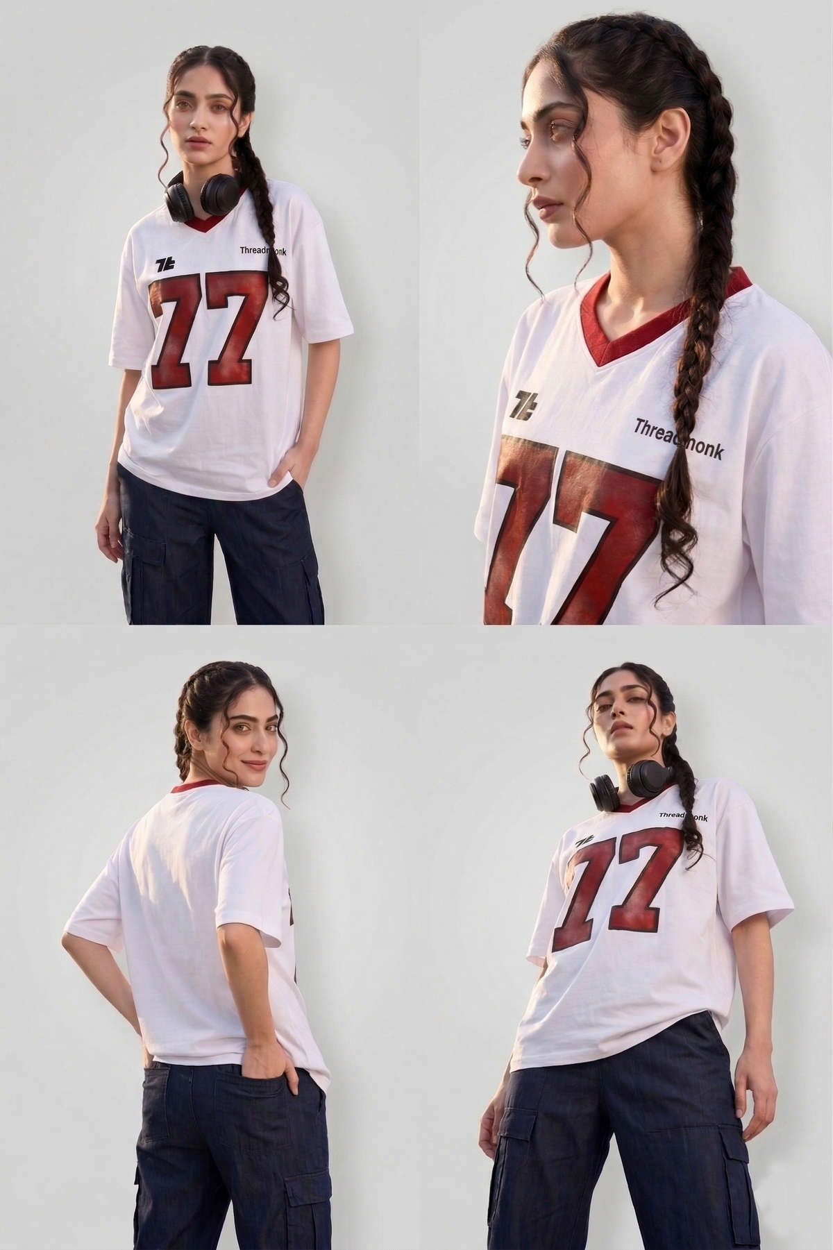 ThreadMonk White Street 77 T-Shirt